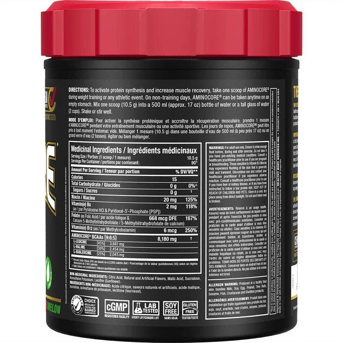 Aminocore : poudre de supplément BCAA