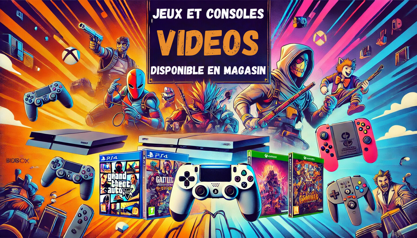 jeux et consoles vidéos disponible en magasin